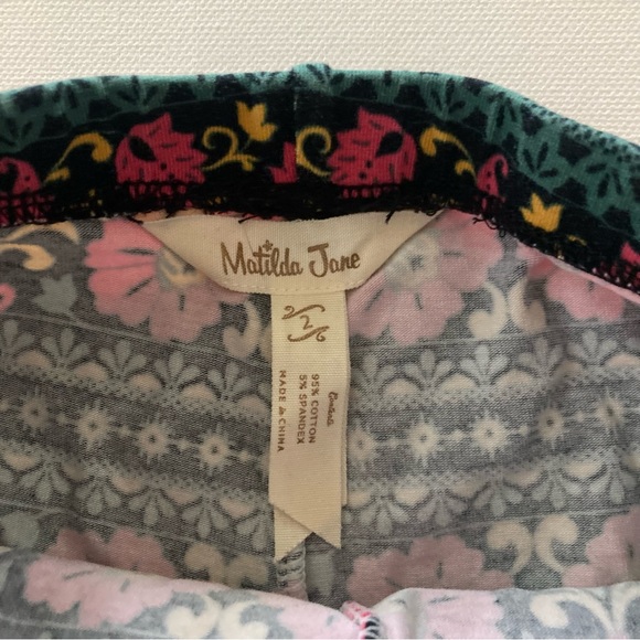 Matilda Jane Toddler Girl 2T Floral Pink Black Pants Leggings Ruffled - Picture 6 of 6